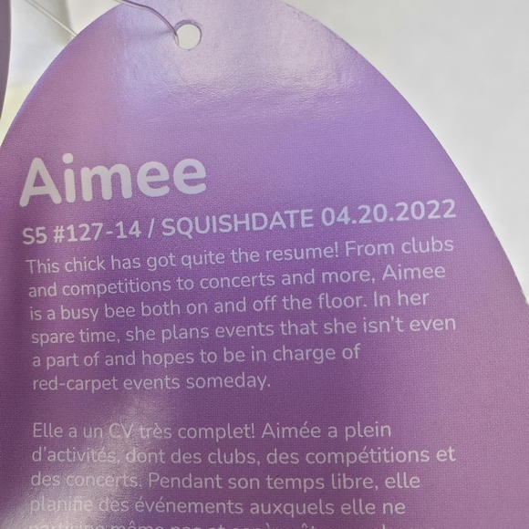 Aimee the Chick with Bunny Ears Easter Squishmallows 5 Inch BNWT - Picture 7 of 7